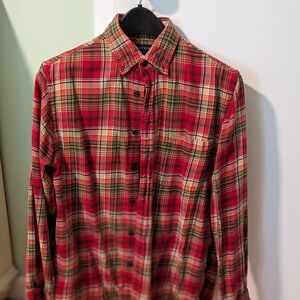 Three Flannels. Two Lands End and One Uniqlo